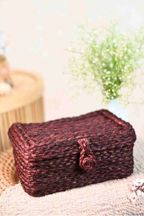 Kadam Haat Handmade Sabai Grass Sandook - Brown