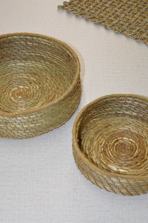 Dharini Sabai & Jute Baskets Natural (Set Of 2)