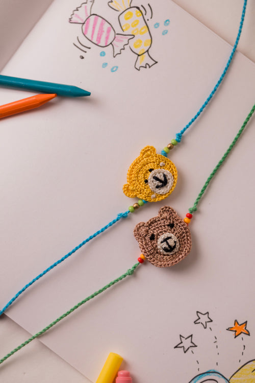 Samoolam Bear Kids Rakhi (Set Of 2)