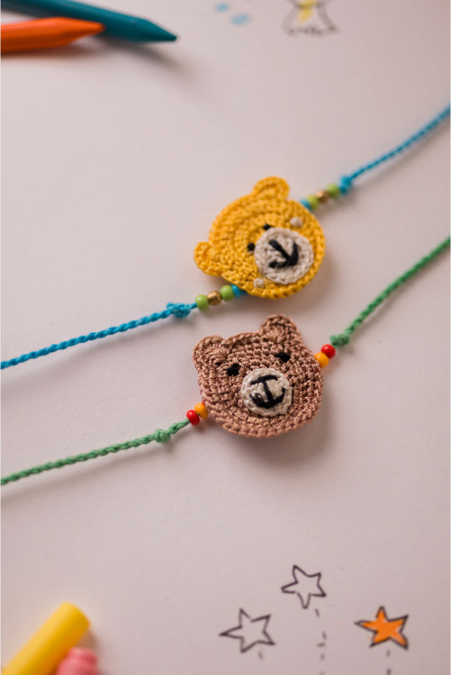 Samoolam Bear Kids Rakhi (Set Of 2)