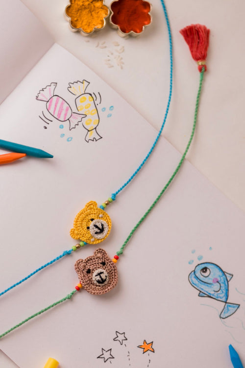 Samoolam Bear Kids Rakhi (Set Of 2)