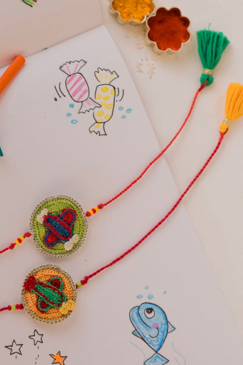 Samoolam Airplane Ride Kids Rakhi (Set Of 2)