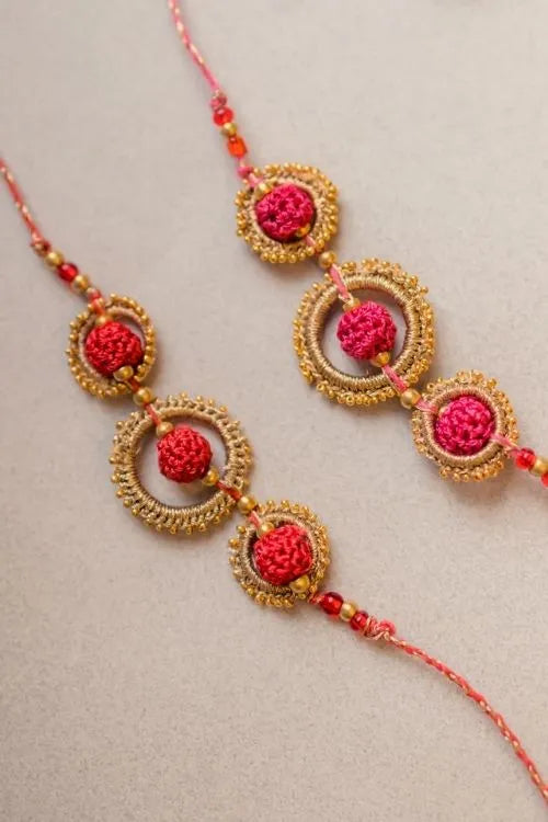 Samoolam Sacred Loop Crochet Rakhi (Set of 2)