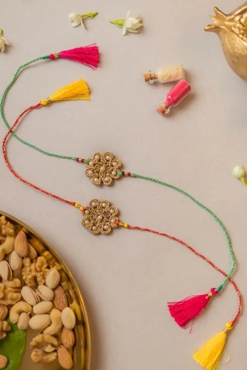 Samoolam Sunbeam Crochet Rakhi (Set Of 2)