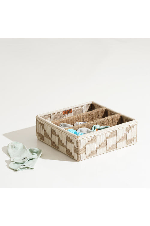 Sirohi Multiutility Table Organiser | Jute & White