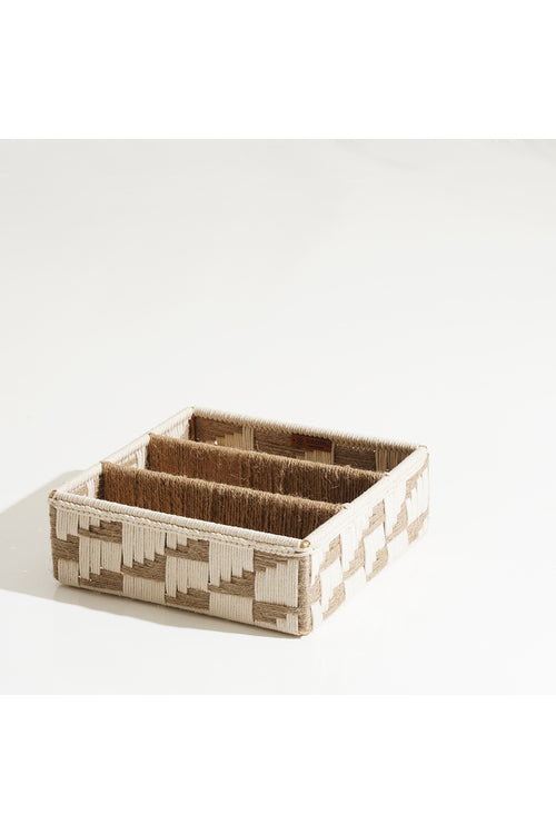 Sirohi Multiutility Table Organiser | Jute & White
