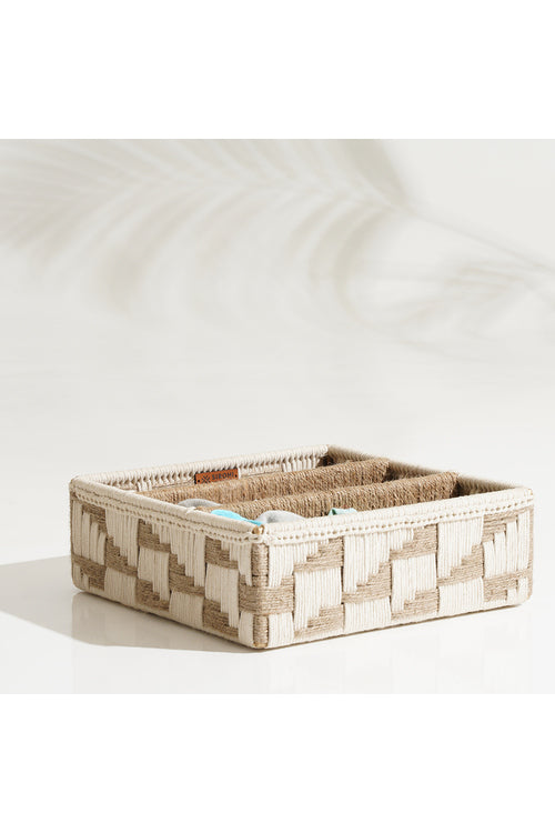 Sirohi Multiutility Table Organiser | Jute & White