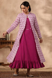Shuddhi Purple And Pink Jacket Double Dress.