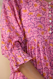 Shuddhi Pink Button Down Tier Dress