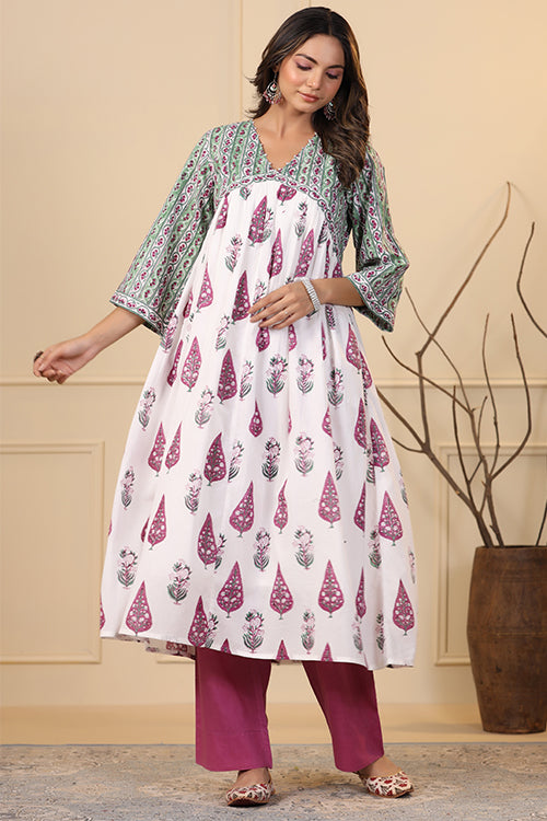 Shuddhi White Kurta Dupatta 2-Piece Set