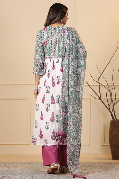 Shuddhi White Kurta Dupatta 2-Piece Set