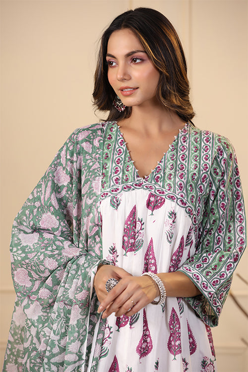 Shuddhi White Kurta Dupatta 2-Piece Set