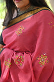 Ikkat  Cotton Saree With Blouse Piece