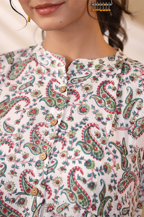 Shuddhi  White Button Down Dress