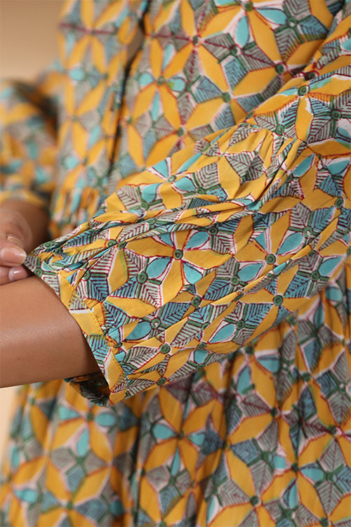 Shuddhi Dandellion Button Down Tier Dress