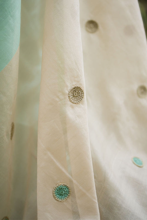 Samoolam Mint & Ivory Lavanya handwoven sarees