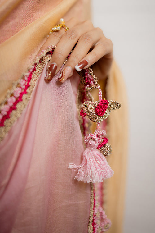 Samoolam Champagne & Blush Lavanya handwoven sarees