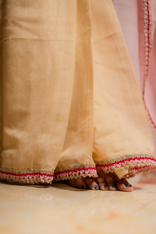 Samoolam Champagne & Blush Lavanya handwoven sarees