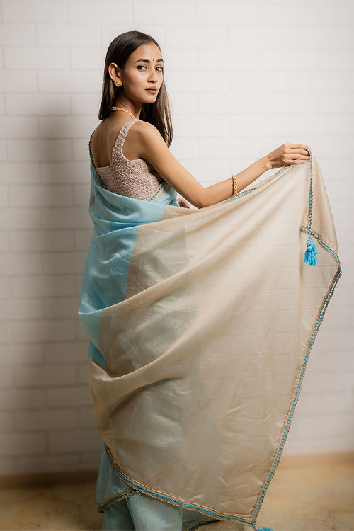 Samoolam Sky & Sand Lavanya handwoven sarees