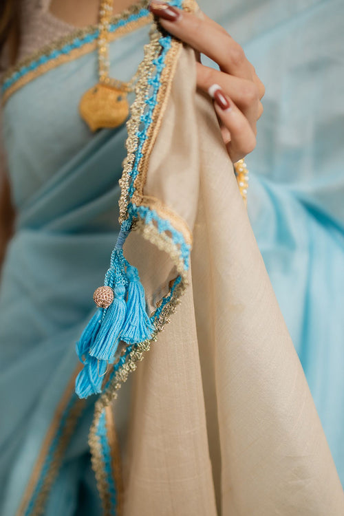 Samoolam Sky & Sand Lavanya handwoven sarees