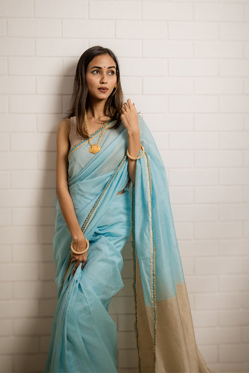 Samoolam Sky & Sand Lavanya handwoven sarees