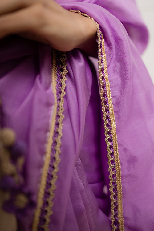 Samoolam Lavender & Champagne Lavanya handwoven sarees