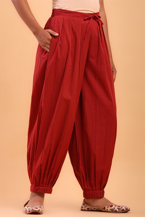 Shuddhi Vermillion Red Afghani Pant