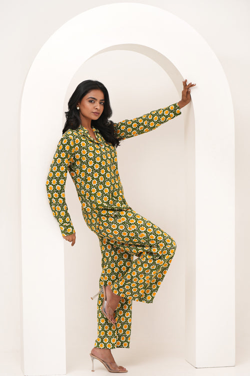 Sooti Syahi Garden Party Hand Block Printed Co-Ord Set