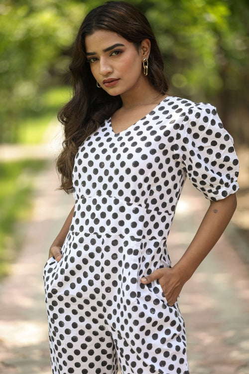 Sooti Syahi Blackberries Hand Block Printed  Jumpsuit