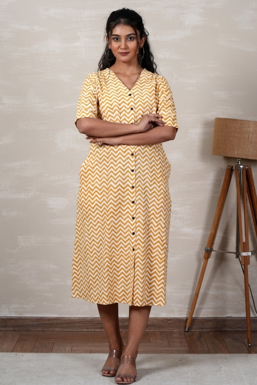 Sooti Syahi Merida Hand Block Printed Dress