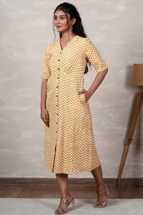 Sooti Syahi Merida Hand Block Printed Dress