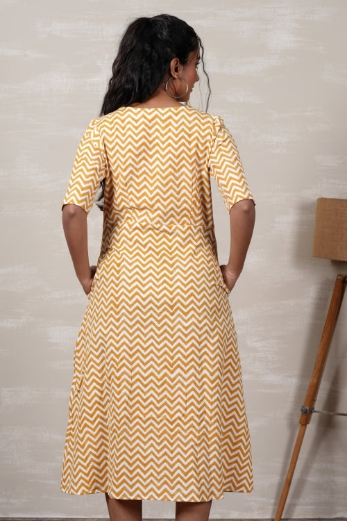 Sooti Syahi Merida Hand Block Printed Dress