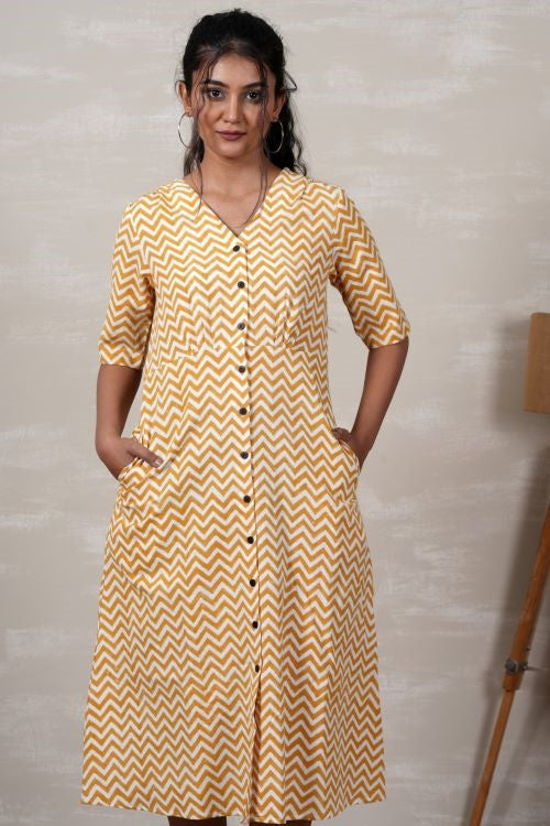 Sooti Syahi Merida Hand Block Printed Dress