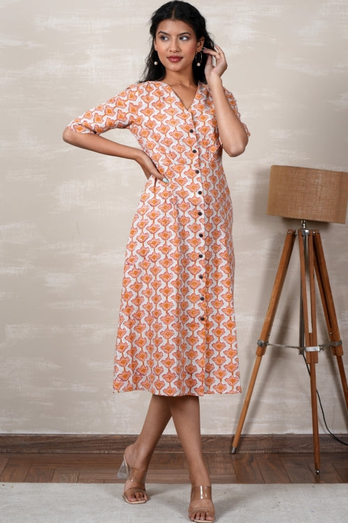 Sooti Syahi Belle Hand Block Printed Dress