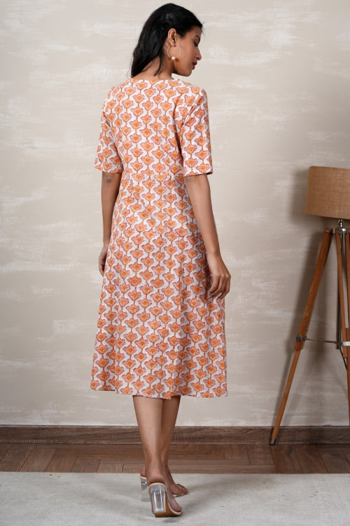 Sooti Syahi Belle Hand Block Printed Dress