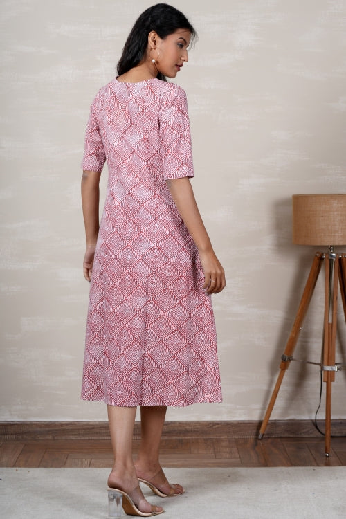Sooti Syahi Aurora Hand Block Printed Dress