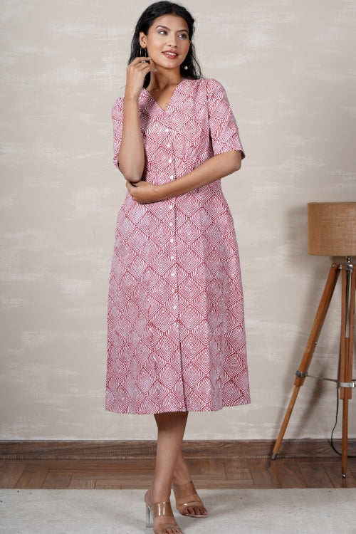 Sooti Syahi Aurora Hand Block Printed Dress