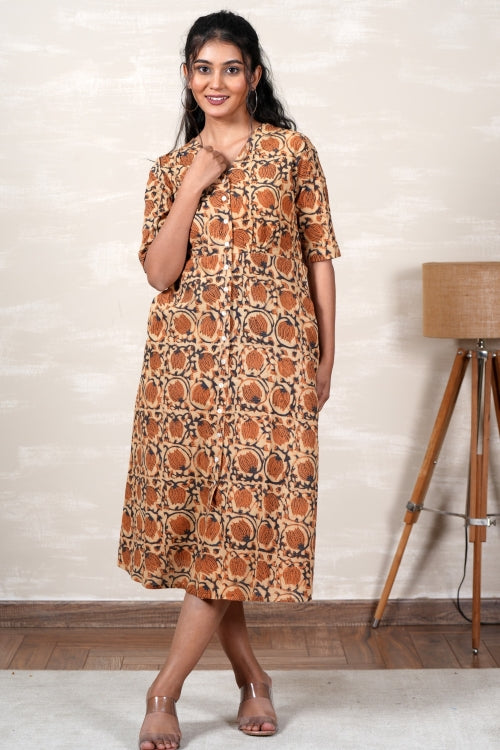 Sooti Syahi Mulan Hand Block Printed Dress