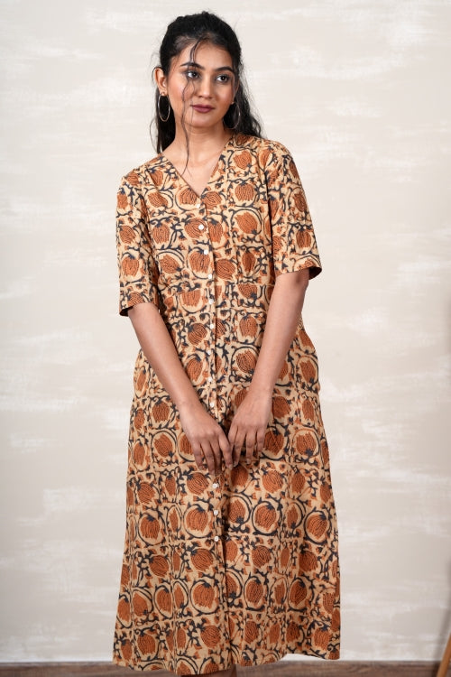 Sooti Syahi Mulan Hand Block Printed Dress