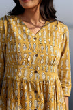 Sootisyahi 'Sea Wave' Block Printed Cotton Dress