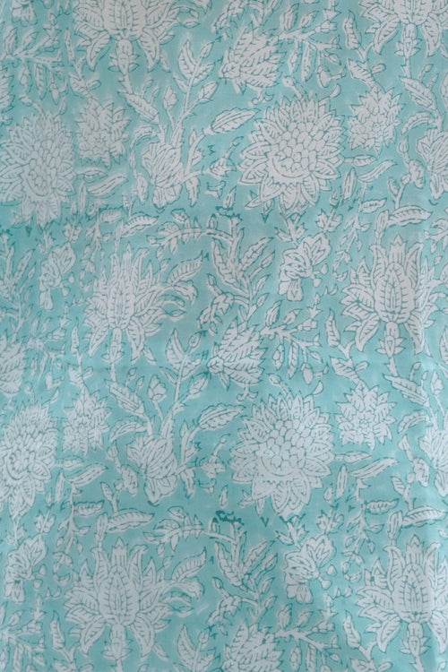 Sooti Syahi Blue Cotton Candy Block Printed Night Suit