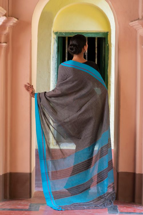TICH Ethnic Elegance. Handwoven Pateda Aanchu Saree - Kurunji