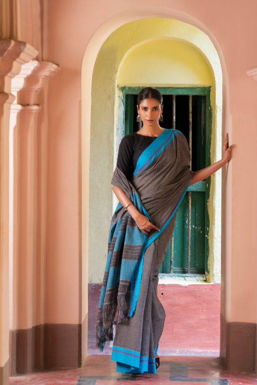 TICH Ethnic Elegance. Handwoven Pateda Aanchu Saree - Kurunji