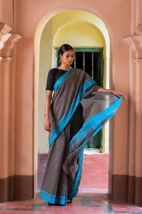TICH Ethnic Elegance. Handwoven Pateda Aanchu Saree - Kurunji
