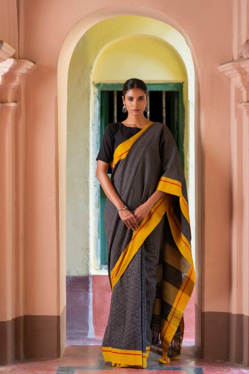 TICH Ethnic Elegance. Handwoven Pateda Aanchu Saree - Aenugudi
