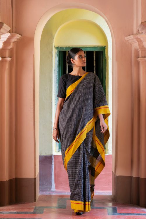 TICH Ethnic Elegance. Handwoven Pateda Aanchu Saree - Aenugudi