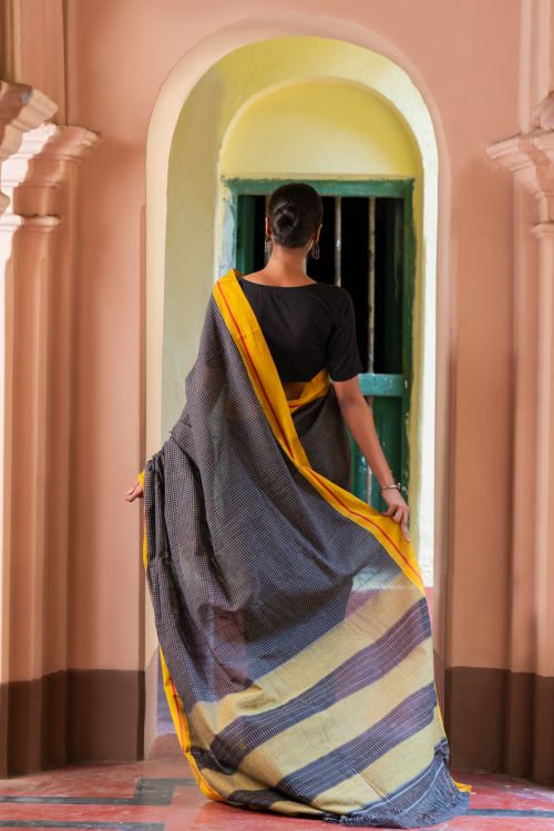 TICH Ethnic Elegance. Handwoven Pateda Aanchu Saree - Aenugudi