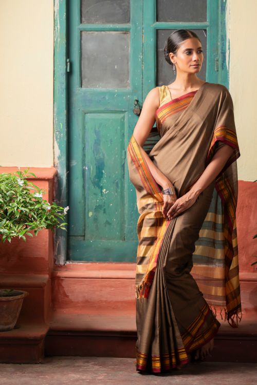 TICH Deccan Elegance. Maharashtrian Ilkal Saree - Tenevali