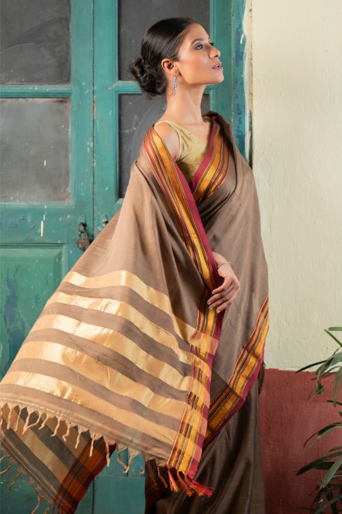 TICH Deccan Elegance. Maharashtrian Ilkal Saree - Tenevali