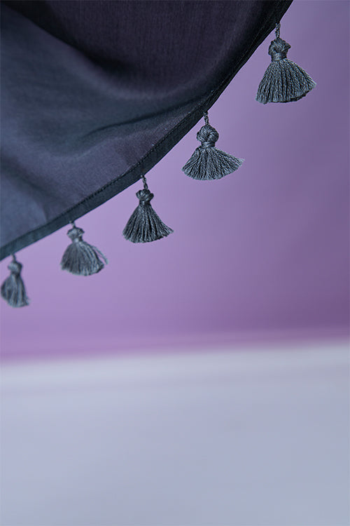 Okhai 'Black Stone' Ombre Modal Muslin Silk Saree